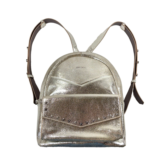 Jimmy Choo Handbags - Jimmy Choo Star Studs Leather Rucksack backpack silver